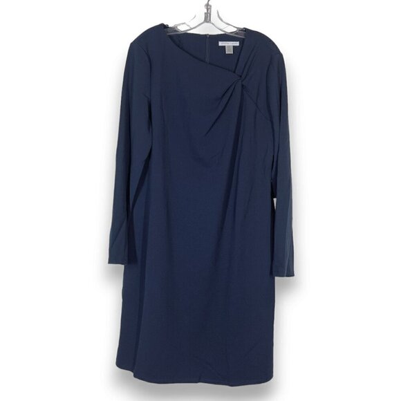 Maggy London Blue Dress Blue Cocktail Party Office Business Midi Size 18 - Picture 1 of 11